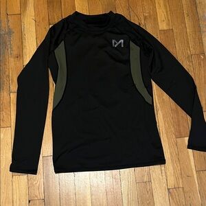 Matty M Kids Black and Olive Sweater thermal shirt